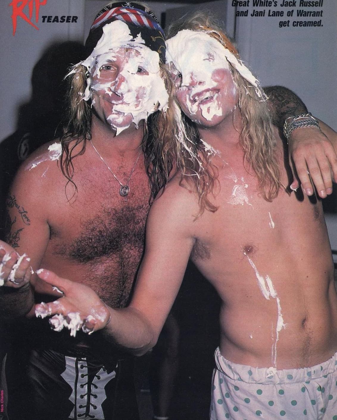 jani lane and jack russell - Nick Charles Your Love Teaser Great White's Jack Russell and Jani Lane of Warrant get creamed.